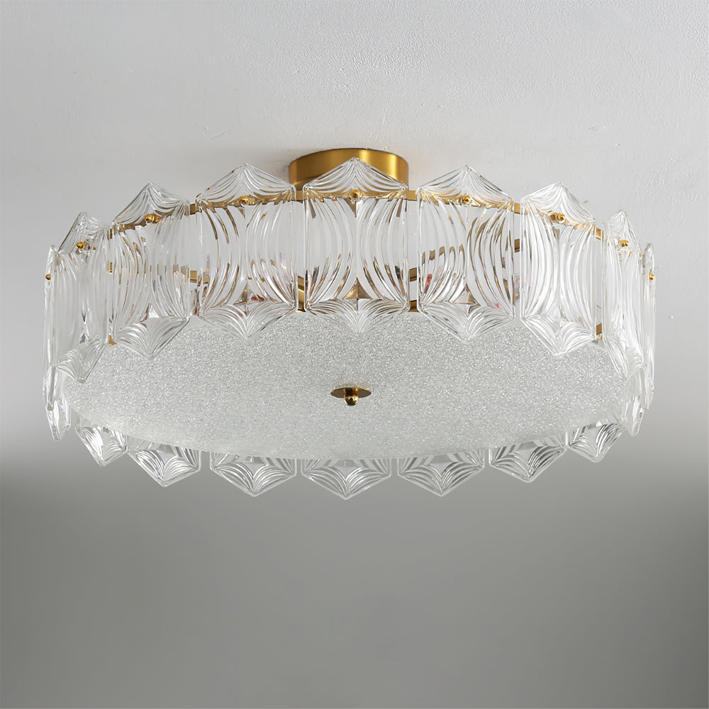 RubyAura - Sophisticated Round Ceiling Fixture