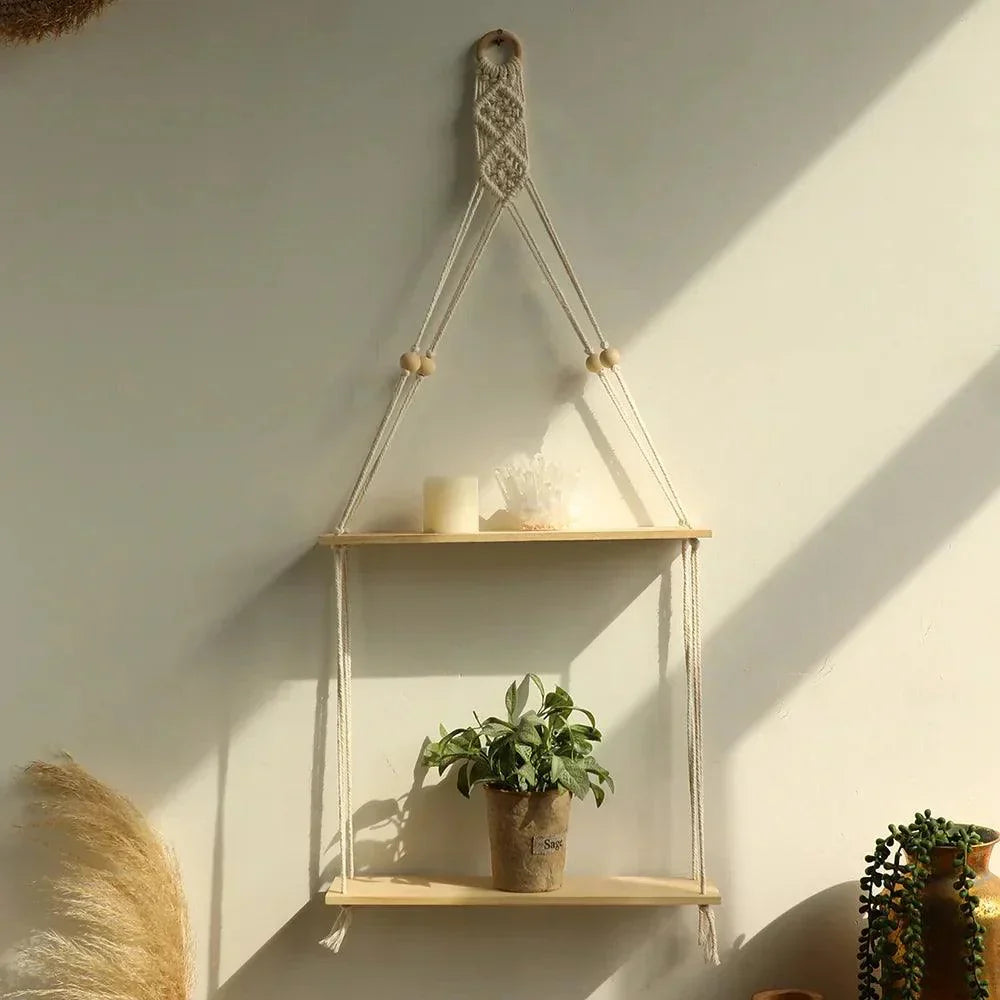 BohoString - Macramé Wooden Wall Piece