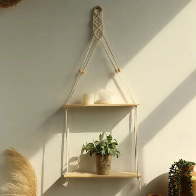 BohoString - Macramé Wooden Wall Piece