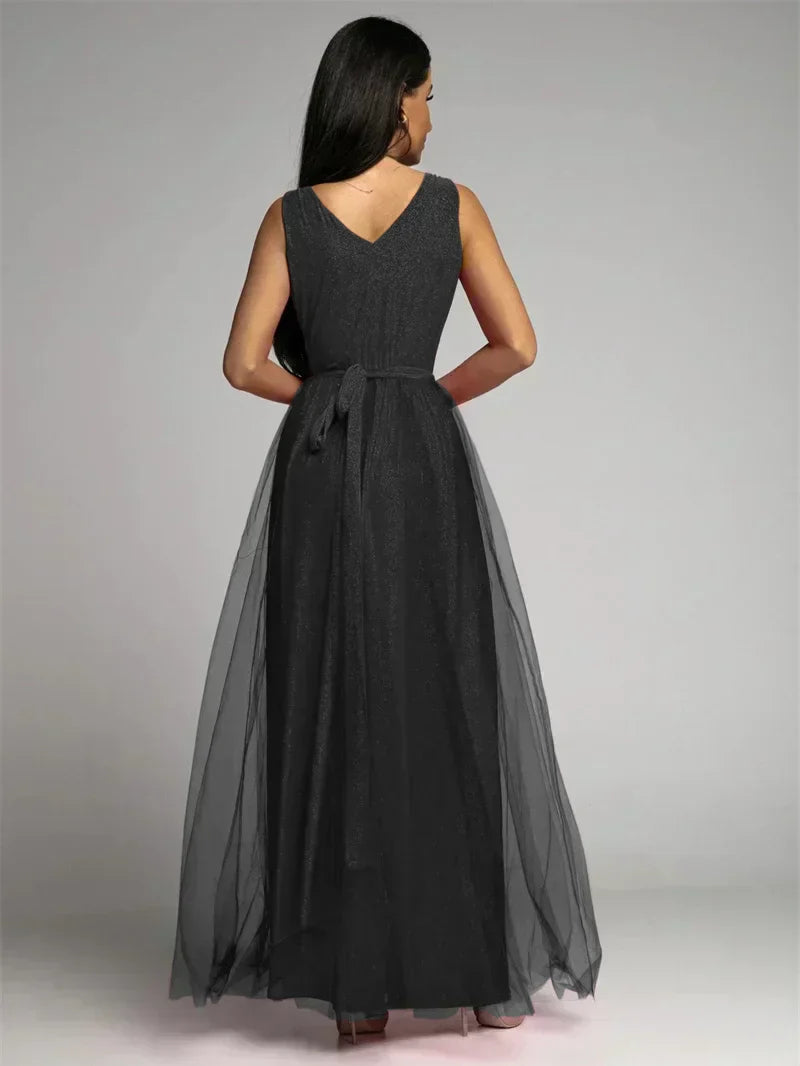 MysticCharm – Sophisticated Mesh Panel Dress