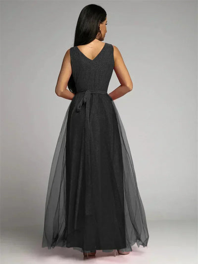 MysticCharm – Sophisticated Mesh Panel Dress