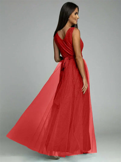 MysticCharm – Sophisticated Mesh Panel Dress
