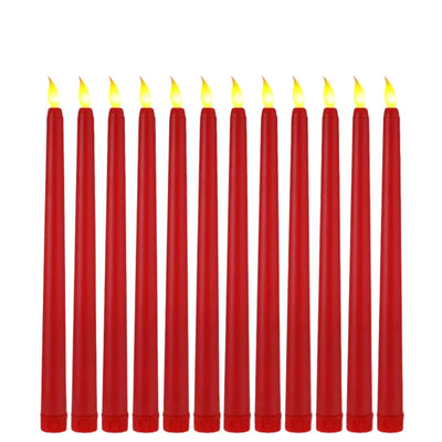 GloomLight - LED Black Taper Candles for Halloween and Weddings
