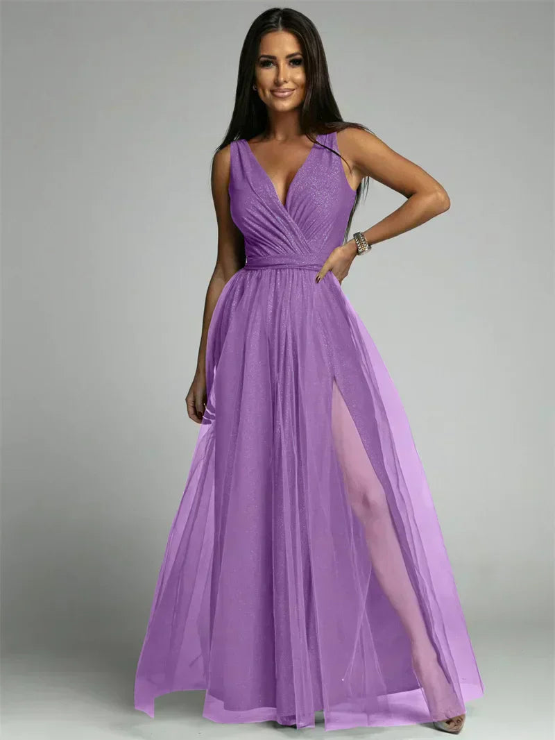 MysticCharm – Sophisticated Mesh Panel Dress