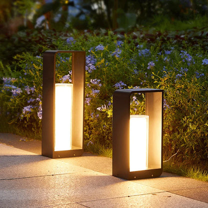 Modern Stainless Steel Solar Garden Lights - Waterproof Outdoor Light Fixtures