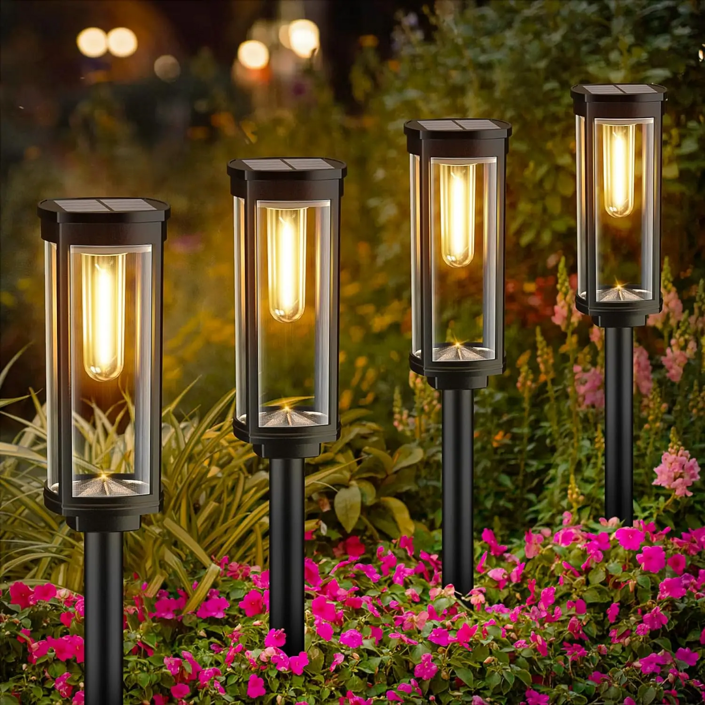 Eco-Friendly Outdoor Solar Lanterns - Stylish LED Hanging Solar Lights for Garden