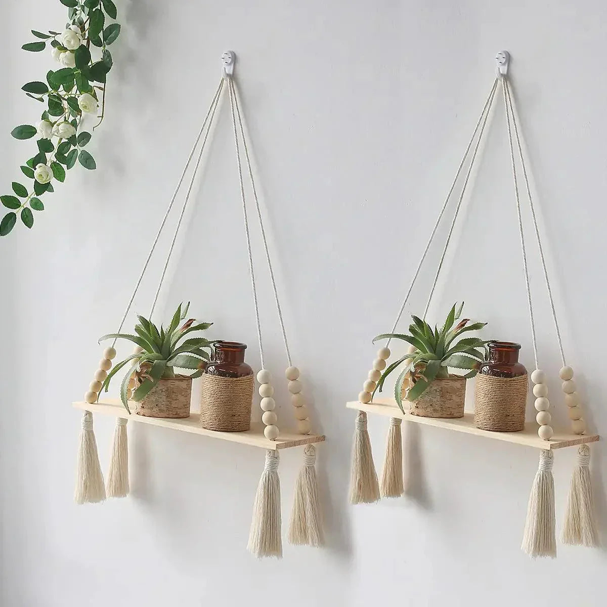 BohoString - Macramé Wooden Wall Piece