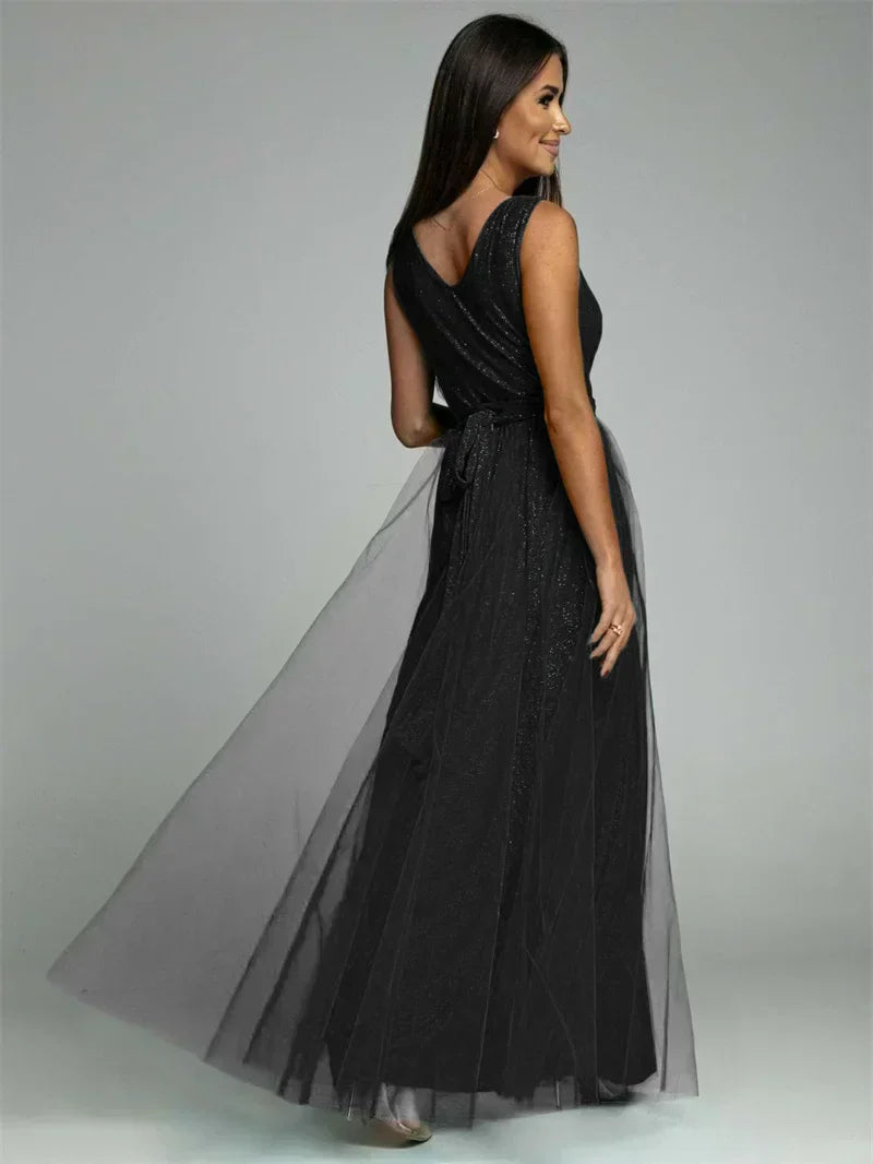 MysticCharm – Sophisticated Mesh Panel Dress