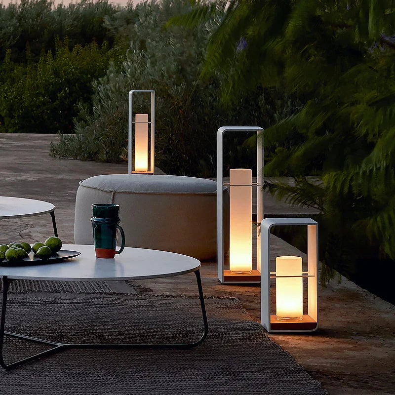 Modern Stainless Steel Solar Garden Lights - Waterproof Outdoor Light Fixtures