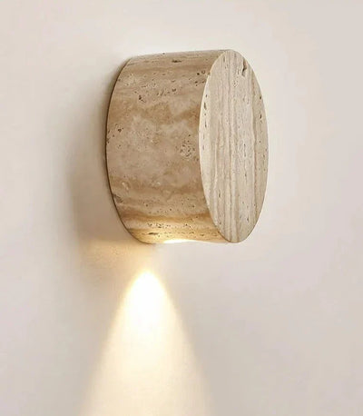 AuraStone - Natural Travertine Sconce