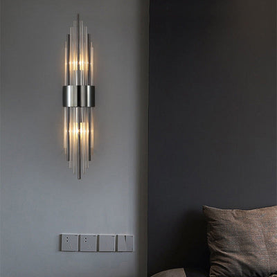 RadiantCrown – Gold Crystal Wall Lamp with Durable Build