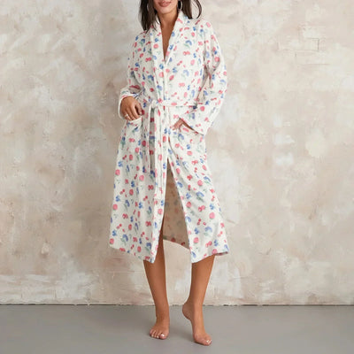 BloomCocoon – Luxurious House Robe with a Touch of Blossom