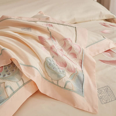 FloralLotus - Egyptian Cotton Duvet Set