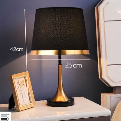 GiltGlow – Elegant Gold and Black Retro Table Lamp