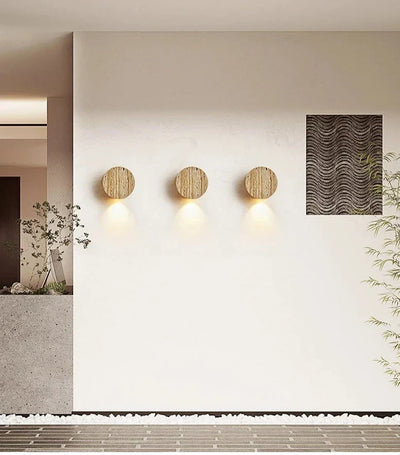 AuraStone - Natural Travertine Sconce