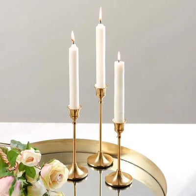RomanceFlame - Golden Candle Holders for Dreamy Nights