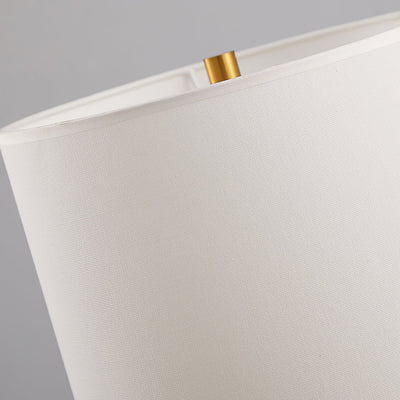 SculptGlow – Resin Table Lamp with Soft Linen Shade