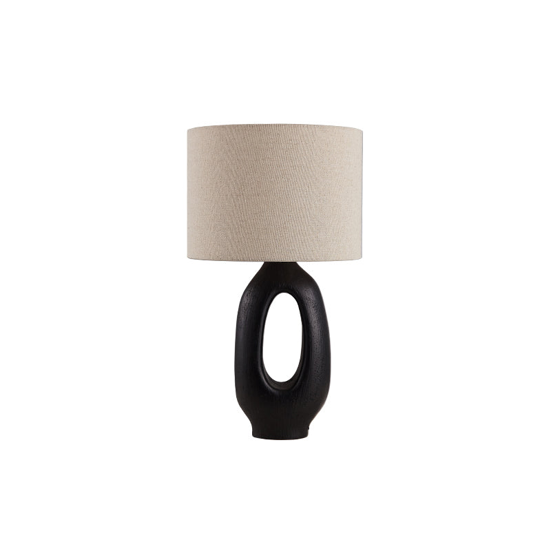 SculptGlow – Resin Table Lamp with Soft Linen Shade