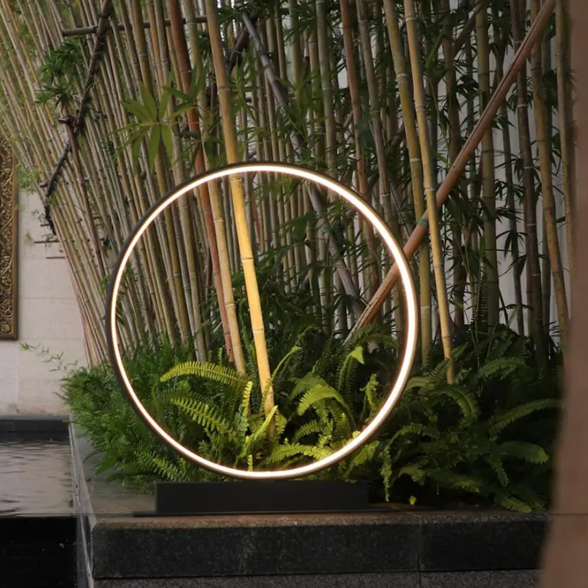 Modern Villa - Round Outdoor Lamp with 50,000-Hour LED Lifespan & Aluminum Design