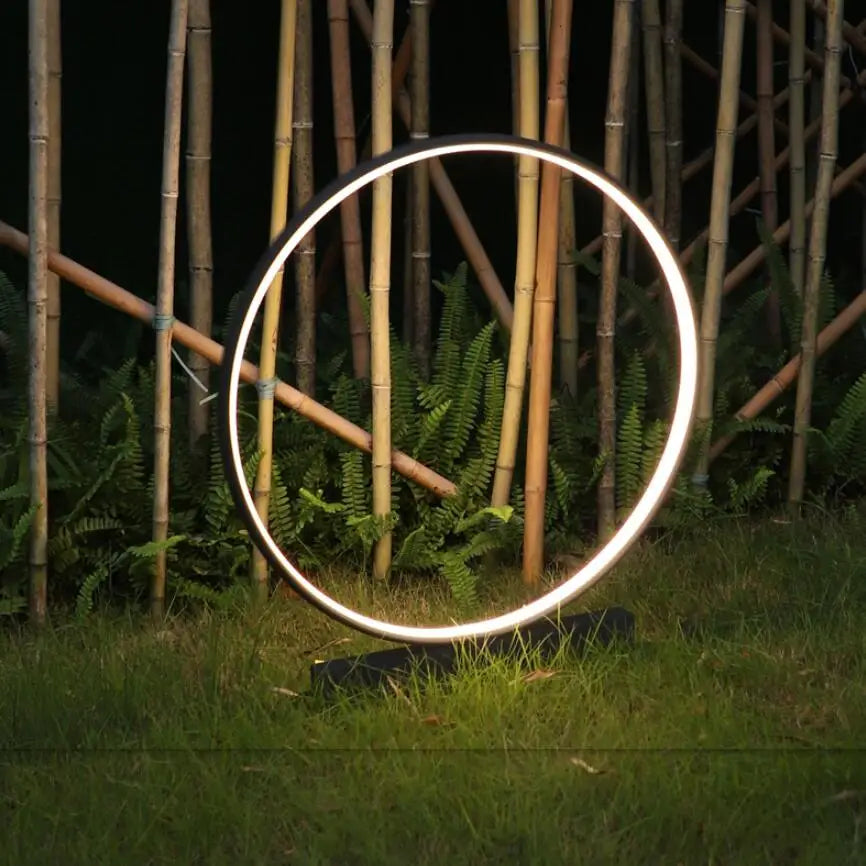 Modern Villa - Round Outdoor Lamp with 50,000-Hour LED Lifespan & Aluminum Design
