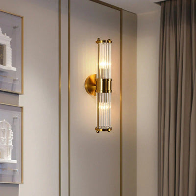 BrilluxGlow – Stylish Crystal and Brass Wall Light