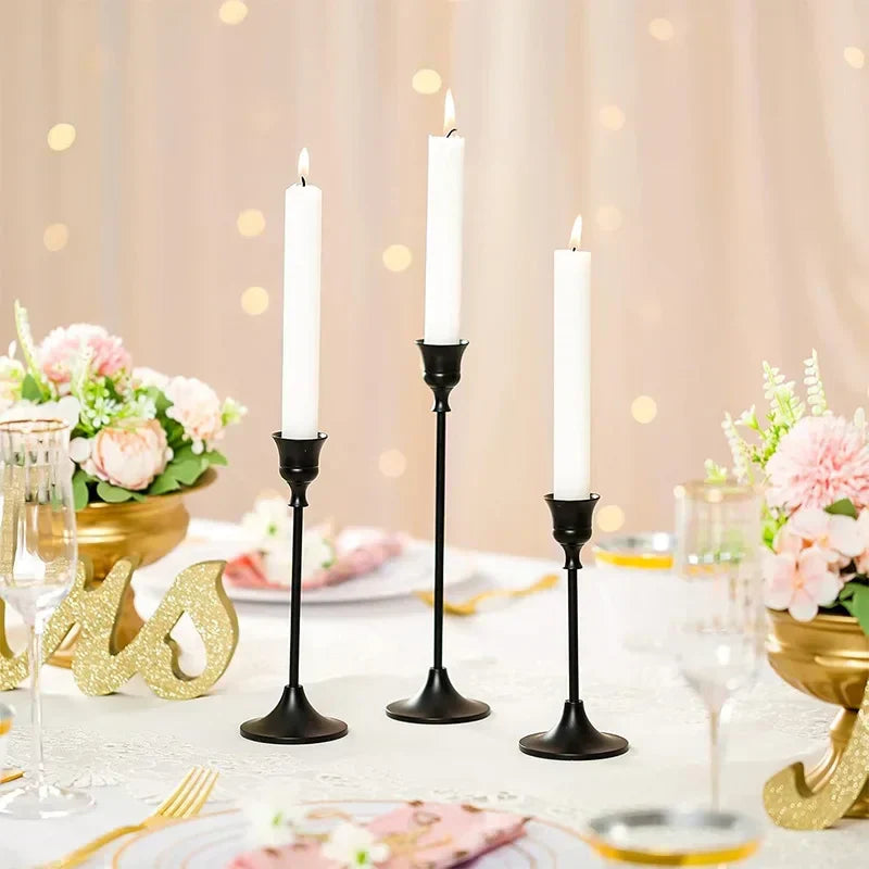 RomanceFlame - Golden Candle Holders for Dreamy Nights