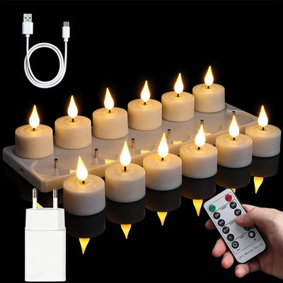FlickerLuxe - LED Candles with Flickering Effect
