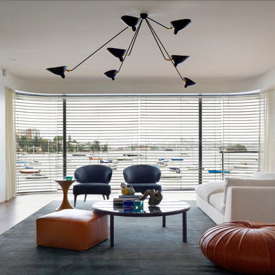 LuxeAura - Ceiling Lamp with Serge-Inspired Design and Refined Light