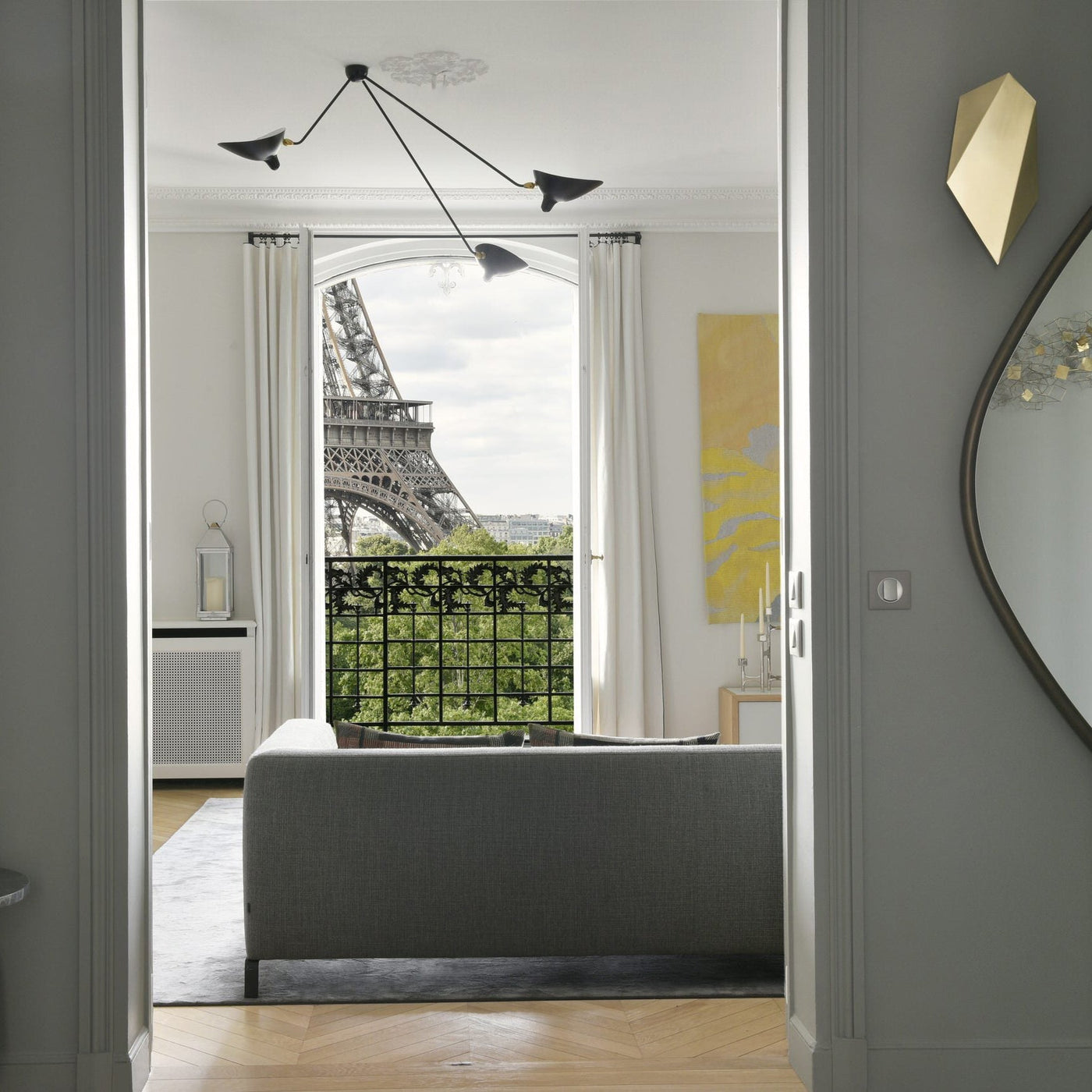 LuxeAura - Ceiling Lamp with Serge-Inspired Design and Refined Light