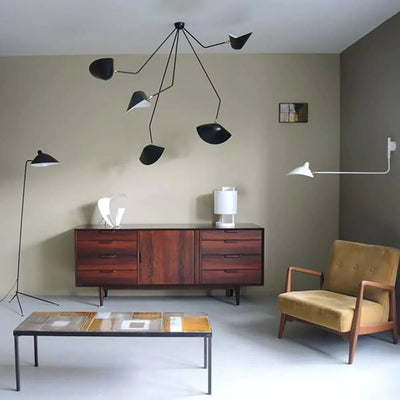 LuxeAura - Ceiling Lamp with Serge-Inspired Design and Refined Light