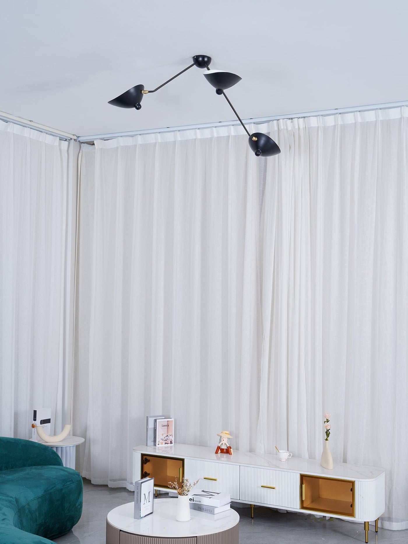 LuxeAura - Ceiling Lamp with Serge-Inspired Design and Refined Light
