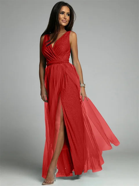 MysticCharm – Sophisticated Mesh Panel Dress