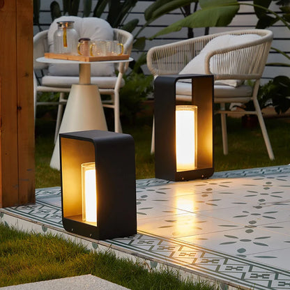Modern Stainless Steel Solar Garden Lights - Waterproof Outdoor Light Fixtures