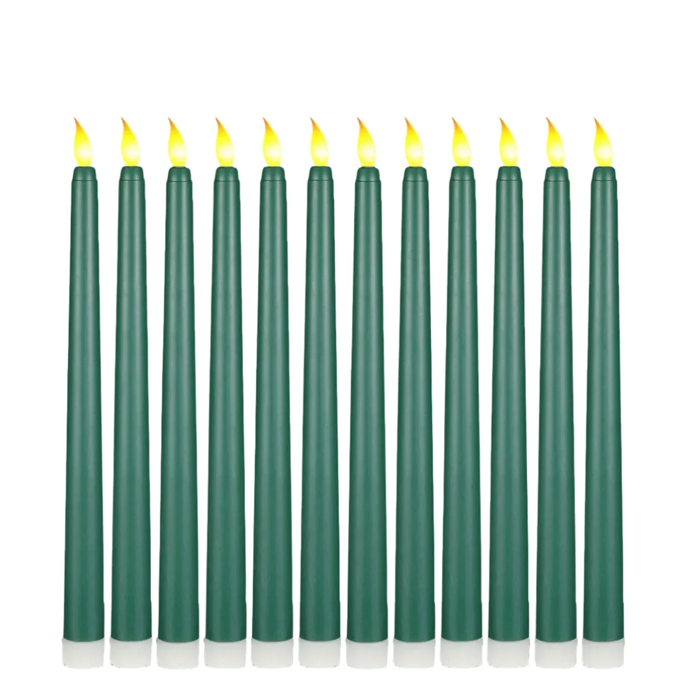 GloomLight - LED Black Taper Candles for Halloween and Weddings