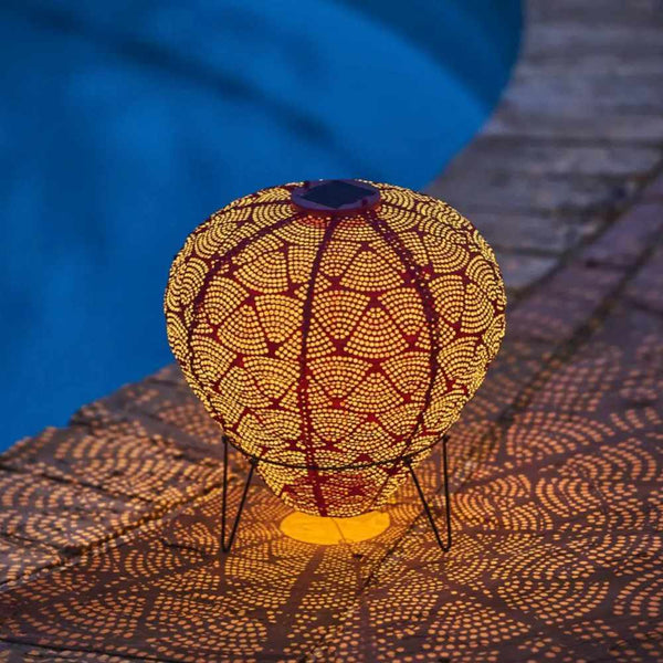 Outdoor Solar Lantern - Hot Air Balloon Design, Solar-Powered LED Light for Garden