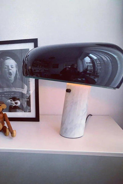 PureMarble - Sleek Marble Table Lamp Design
