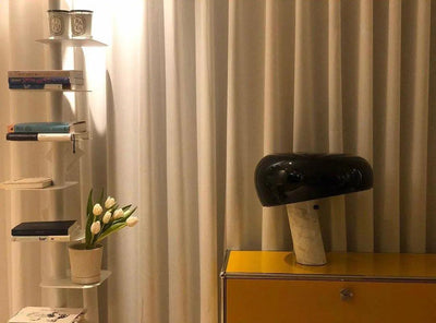 PureMarble - Sleek Marble Table Lamp Design