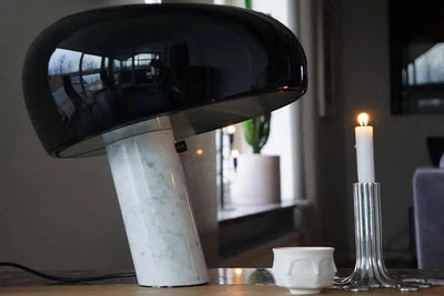 PureMarble - Sleek Marble Table Lamp Design