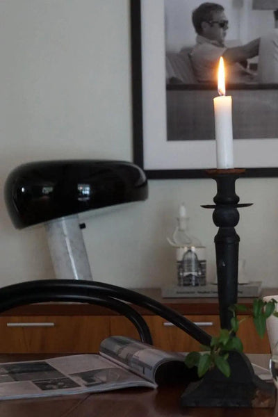 PureMarble - Sleek Marble Table Lamp Design