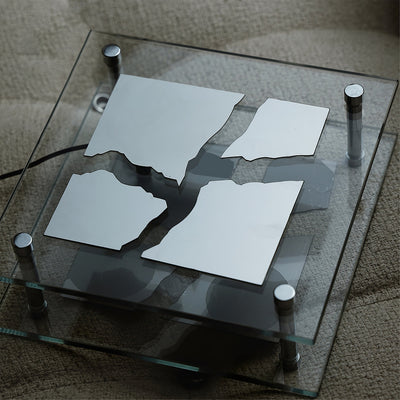 RadiantCube – Artistic Square Glass Table Lamp
