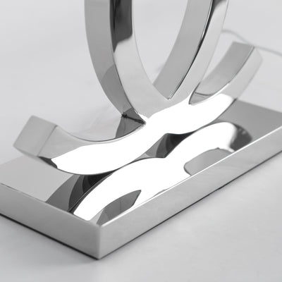 LuxeGlow – Modern Stainless Steel Table Lamp
