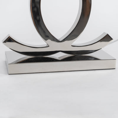 LuxeGlow – Modern Stainless Steel Table Lamp