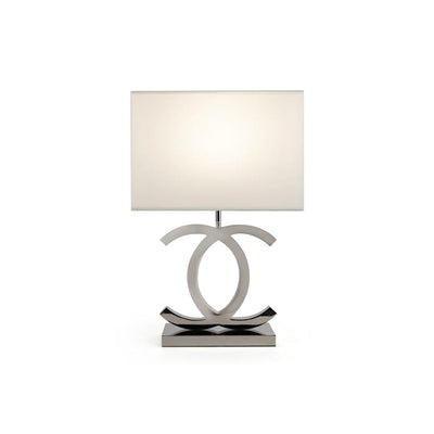LuxeGlow – Modern Stainless Steel Table Lamp