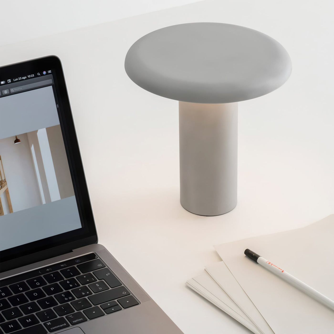 GlowStream – Elegant LED Table Lamp with USB Charging