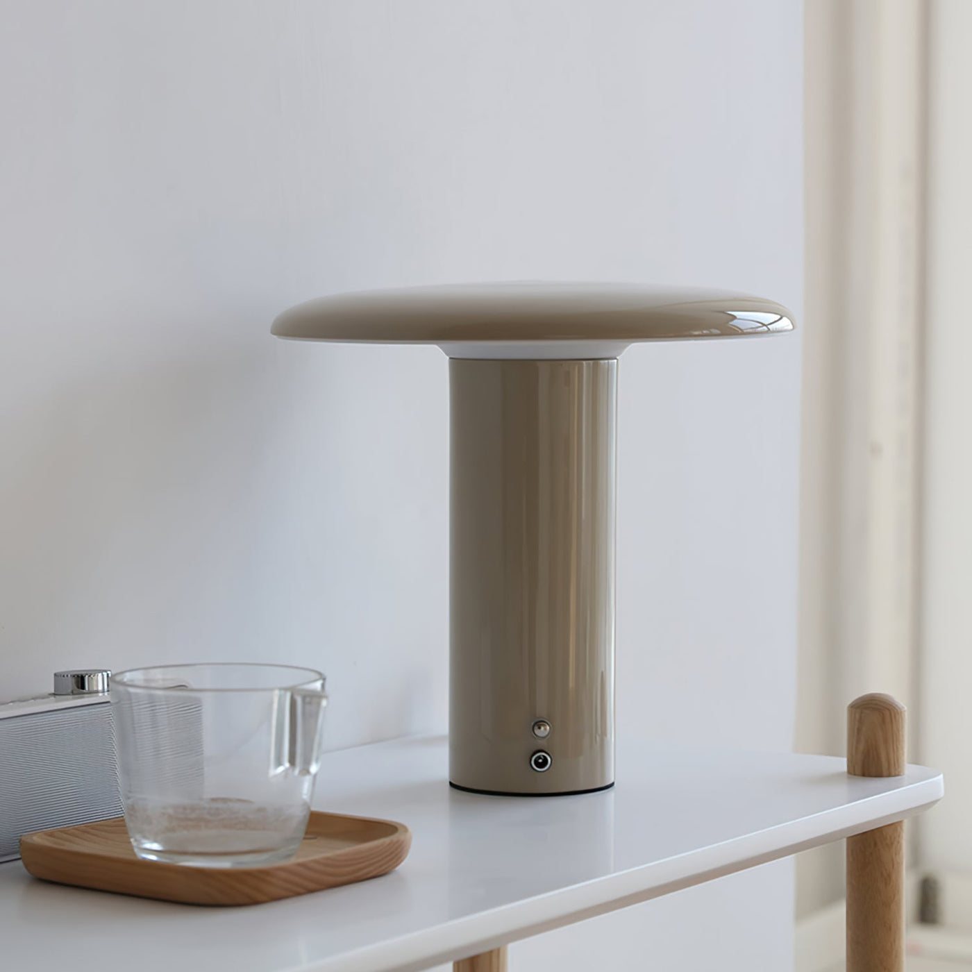 GlowStream – Elegant LED Table Lamp with USB Charging