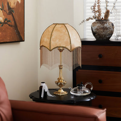 BeadFringe - Stylish Table Lamp with Tassels and Fine Beads