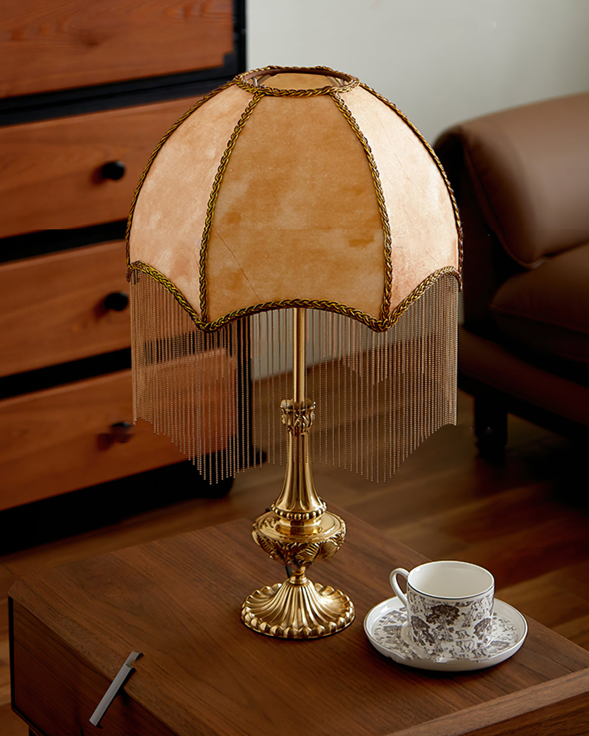 BeadFringe - Stylish Table Lamp with Tassels and Fine Beads