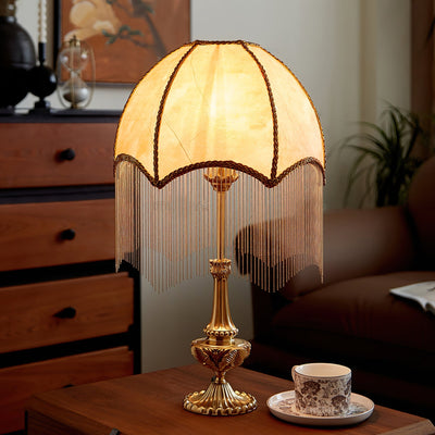 BeadFringe - Stylish Table Lamp with Tassels and Fine Beads