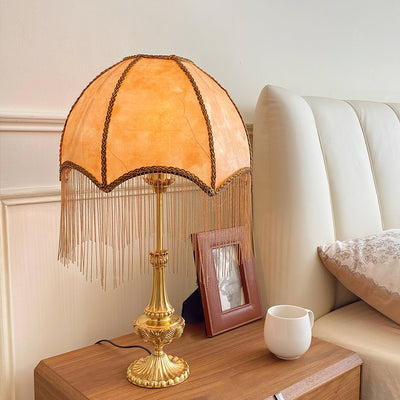 BeadFringe - Stylish Table Lamp with Tassels and Fine Beads