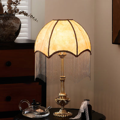 BeadFringe - Stylish Table Lamp with Tassels and Fine Beads